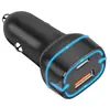 Cargador de Coche de Doble Puerto Pd de 38W Nuevo Anillo de Luz Led Cargador de Coche Pd+Qc3.0 Transfronterizo 38W Mini Dual de Carga Rápida Cargador de Coche Pd