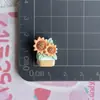 Animal Lindo Planta con Maceta Flores Resina Accesorios Pasador Accesorios para el Cabello Zapato con Agujero Hebilla Joyería Decorativa Hecha a Mano Material