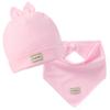 Yiwu Gorros para Bebé al por Mayor Gorros de Algodón para Recién Nacidos Gorros de Conejo para Bebés Conjunto de Gorro y Pañuelo para la Cabeza para Bebé