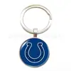 Venta directa de fábrica NFL 32 logos de equipo piedra preciosa del tiempo aleación llavero colgante para coche bolsa en stock