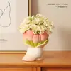 Ramo de tulipanes, decoración de mesa de resina, regalo para el Día del Maestro, arreglo floral para vinoteca, maceta de suculentas para mamá
