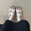 Zapatos Birkenstock con Hebilla de Cinturón y Suela Gruesa para Usar al Aire Libre, Sandalias Casuales de Punta Abierta, Sandalias Versátiles de Una Sola Tira, Zapatos de Playa Versátiles que Aumentan la Altura