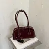 Cross2026 Nuevo Bolso Baguette Otoño Invierno Bolso Simple Tipo Bowling Bolso de Hombro Moda para Mujer Color Sólido Bolso Individual Cruzado