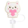 Série de gato brilhante criativa LED com decoração de tampa de palha leve 10MM Stanley tampa de palha de borracha macia à prova de poeira