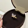 Tiro Real de Tiqi de Anillo de Mariposa de Diamante Brillante Ultra-Hada de Plata de Ley S925 para Mujer, Exquisito y de Gama Alta Zircón Azul Marino Dulce Anillo de Moda