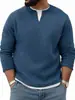 Conjunto de Dos Piezas para Hombre de Otoño e Invierno Transfronterizo, Camiseta de Manga Larga con Cuello Redondo, Sudadera tipo Pullover Estilo Perezoso, Camisa Base Interior Holgada