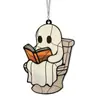 Atrapasol Halloween Nuevo Producto Transfronterizo Fantasma Lindo Acrílico Fantasma 2D Decoración Colgante para Ventana de Jardín Decoración del Hogar