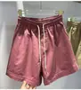 Pantalones de algodón para mujer con cintura elástica, pierna ancha, verano, nuevos, estilo coreano, shorts casuales, versátiles, holgados, ropa de trabajo, pantalones cortos ajustados, moda