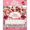 Escena de cumpleaños de un año fondo diseño atmósfera bebé niños niños y niñas ritual de cumpleaños decoración con globos