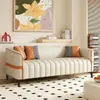Sofá Ligero Estilo Minimalista de Cuero con Forma de Pata de Gato para Apartamentos Pequeños, Sala de Estar, Apartamento, Oficina, Sofá para Varias Personas