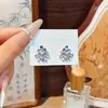 Pendientes Azules con Flores Estilo 2026 para Mujer, de Moda, Aspecto de Alta Calidad, Pendientes Exquisitos, Pequeños, de Gama Alta, Pendientes Elegantes