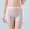Pantalones Cortos de Seda de Hielo Sin Costuras para Mujer, Tallas Grandes, Entrepierna de Algodón Puro, Shorts de Seguridad de Verano Anti-Exposición, Estilo Delgado, En Stock