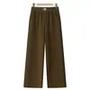 Dropshipping 2026 Verano Nuevos Pantalones Casuales de Cintura Elástica Pierna Ancha para Mujer, Holgados, Adelgazantes, Ligeros, Versátiles de Pierna Recta