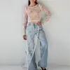 Vestido Renda Transparente com Fenda Estilo Novo Europeu e Americano com Design Elegante, Gola Redonda, Mangas Longas, Blusa para Verão e Outono 2026, Adequado para Deslocamento Transfronteiriço