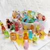 Simulación comida en miniatura juego mixto mini botella pequeña de vino botella de bebida mayoreo accesorios de resina adornos diy botella estéreo