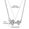 Collar con Colgante de Flor Tridimensional de Circonita que No se Desvanece, Cadena para Clavícula de Pétalo de Moda Versátil para Mujer Chapada en Oro de Lujo Ligero