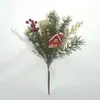 Venta Caliente Transfronteriza Rombo con Forma de Casa Roja Bola de Rombo Racimo Navideño de Frijol Rojo Artículos de Decoración para el Hogar para Uso Doméstico
