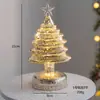 Árbol de Navidad de Cristal de Escritorio Luminoso Adornos Ins Decoración Atmósfera Festiva Fiesta Ventana Regalos de Navidad