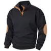 Nuevo Suéter Chaqueta de Cuello Vertical para Hombre Suéter de Punto Casual con Costura Articulada y Jacquard Cardigan