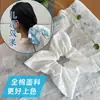 Faixa de Cabelo Branca Crua Tingida com Laca Tie-Dye, Lenço Quadrado, Faixa de Cabelo, Material Liso, Elástico para Rabo de Cavalo, Acessórios de Cabelo, Lenço de Cabeça