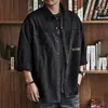 Chamarra Camisa de Trabajo para Hombre Primavera y Otoño Talla Grande Holgada Moderna Casual Top Cardigan Color Sólido Chaqueta con Solapa para Hombre