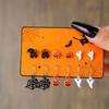 Venta Caliente Transfronteriza Aretes Pequeños de Halloween Atmósfera de Terror Calabaza Cráneo Araña Set de Aretes Combinados Festivos