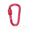 Mosquetão Pequeno de Liga de Alumínio 6cm com Fivela de Liberação Rápida com Trava, Chaveiro, Fivela de Mochila, Fivela em D, Fivela de Mola