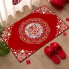 Decoração de quarto de casamento, capacho de entrada de casamento, tapete de entrada de hall de entrada, tapete de chão com personagem "feliz" para sala de estar da casa, tapete com personagem "feliz" para casamento