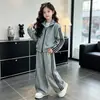 Conjunto de Sudadera de Dos Piezas para Niña de Otoño, Ropa Infantil Elegante y Versátil, Atuendo de Dos Piezas Muy Bonito para Niñas Mayores