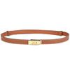 Cinturón Kelly para Mujer, Accesorio Decorativo Versátil, Cinturón de Cuero con Hebilla Incrustada de Diamantes, Cinturón Delgado para Vestidos y Trajes