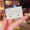 Set Coreano Dulce Elegante para Perforación de Oreja Pendientes de Mariposa para Estudiantes Mujeres Sencillo y Versátil Elegante Exquisito Pendientes de Zirconia