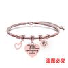 Pulsera europea y americana transfronteriza de acero inoxidable con diseño de hueso de serpiente, regalo para novias y amigas, regalo conmemorativo de vacaciones, pulsera de acero de titanio con grabado