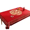 Un Imprescindible para el Año Nuevo: Mantel Rojo con Estampados Dorados Auspiciosos, Impermeable, Mantel Festivo para Uso Doméstico, Decoración de Año Nuevo