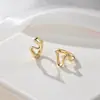 Brincos de Prata Esterlina S925 para Mulheres, Novos Brincos Argola Pequenos Tendência 2025 com Design de Onda, Design Exclusivo Be0279