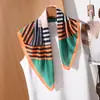 Pañuelo Cuadrado Estampado Retro Francés de 70 cm para Mujer, Pañuelo de Seda de Alta Gama para el Trabajo, Elegante y con Estilo, Combinado con una Blusa y un Pañuelo Pequeño