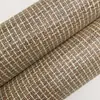Papel de Parede Estilo Rattan Casa de Hóspedes Hotel Papel de Palha Papel de Parede Fundo de Papel de Parede Xadrez de Rattan Liso Decoração de Porta de Armário