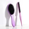 Peine de madera morado con cola de punta de cerdas Peine de airbag ovalado juego de dos piezas impresión de logotipo peine de aire para el cabello al por mayor