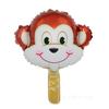 Tamanho pequeno mini cabeça de animal de desenho animado balão de filme de alumínio leão Tigre veado vaca e outras cabeças de animais balão atacado