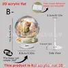 Bola de Cristal Dia dos Namorados Transfronteiriça Elemento Quente Venda Flor de Primavera 360 Giratório de Mesa Pequenos Enfeites com Pião
