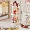 Lindo frasco de almacenamiento, sellado y a prueba de polvo, exhibición y colección de mini figuras de juguete de moda, caja de almacenamiento transparente redonda de caja sorpresa