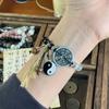 Wuji Gemelos Montaña Taiji Fantasma Gastando Dinero en Cuerdas de Mano y Estilo Dao Juventud Taoísta Nuevo Estilo Chino Cuerda de Mano Pulsera Tejida