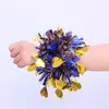 Flores de Pulso para Dança de Jardim de Infância Dia das Crianças Performance Pulseira de Lantejoulas Flores Reunião Esportiva Adereços Sinos