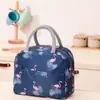 Nueva Bolsa Portátil para Lonchera con Estampado Bolsa Térmica Gruesa de Invierno para Exteriores Bolsa de Almuerzo Adorable de Dibujos Animados para el Trabajo