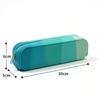 Novo Estojo de Lápis de Silicone com Cor Gradiente, Portátil, Simples, Grande Capacidade, Fofo, 20cm, Papelaria Popular Atacado Transfronteiriço