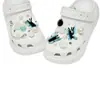 Lujo ligero pez plateado pequeño compatible con Crocs forma de corazón pedrería estrella de mar dijes para zapatos hebillas de zapatos accesorios decoración de moda diy