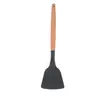 En stock venta al por mayor juego de utensilios de cocina con mango de madera pinza para alimentos de silicona raspador cuchara colador brocha para aceite batidor de huevos juego de 9 piezas
