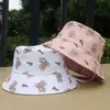 Novo Chapéu de Pescador Infantil Estampado de Desenho Animado Primavera e Verão Viagem ao Ar Livre Chapéu de Sol Brincadeira de Bebê Chapéu de Bacia à Prova de Vento