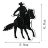 Parche Bordado de Mezclilla Occidental con Patrón de Dibujos Animados de Jinete a Caballo Bordado a Computadora Accesorios de Ropa Paño para Reparar Agujeros de Ropa