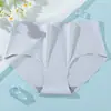 Pantaletas de Malla Transpirable de Seda de Hielo sin Costuras para Mujer, Braguitas Adhesivas de Alta Elasticidad de Secado Rápido, Tallas Grandes, Estilo Joven