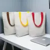 Bolsa de Lona Tote Personalizada Gran Capacidad Ecológica Bolsa de Compras de Algodón Promoción de Eventos Corporativos Bolsa de Lona Se Puede Imprimir Logo